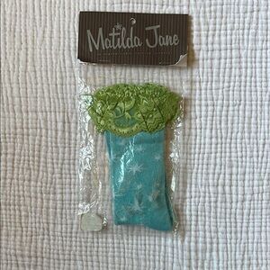 Matilda Jane Aqua and Lime Lace Socks